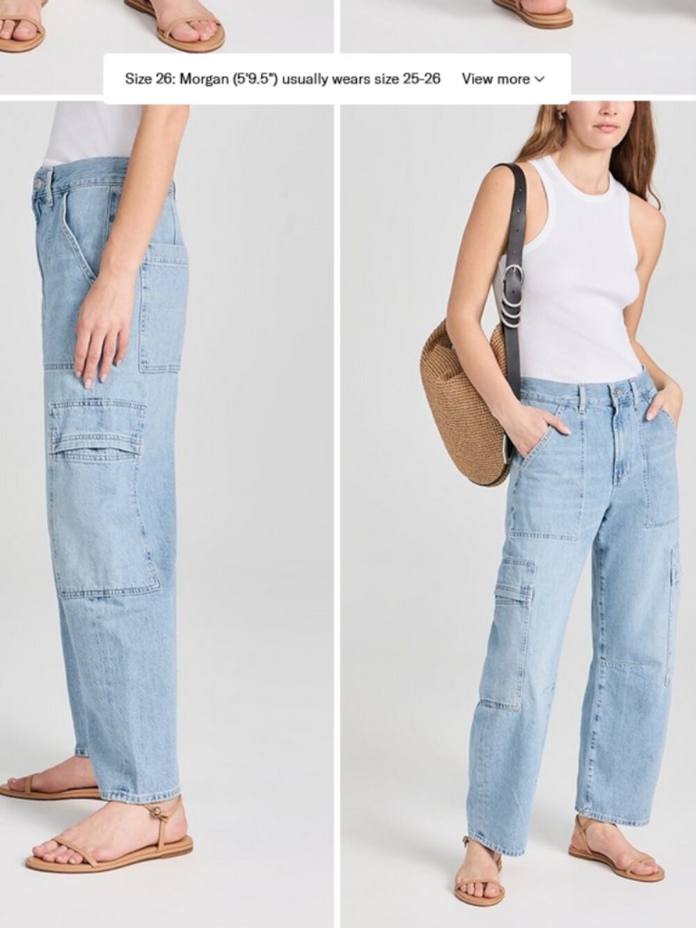 Citizens of Humanity Marcelle Barrel Cargo High Rise Denim Jeans - 26